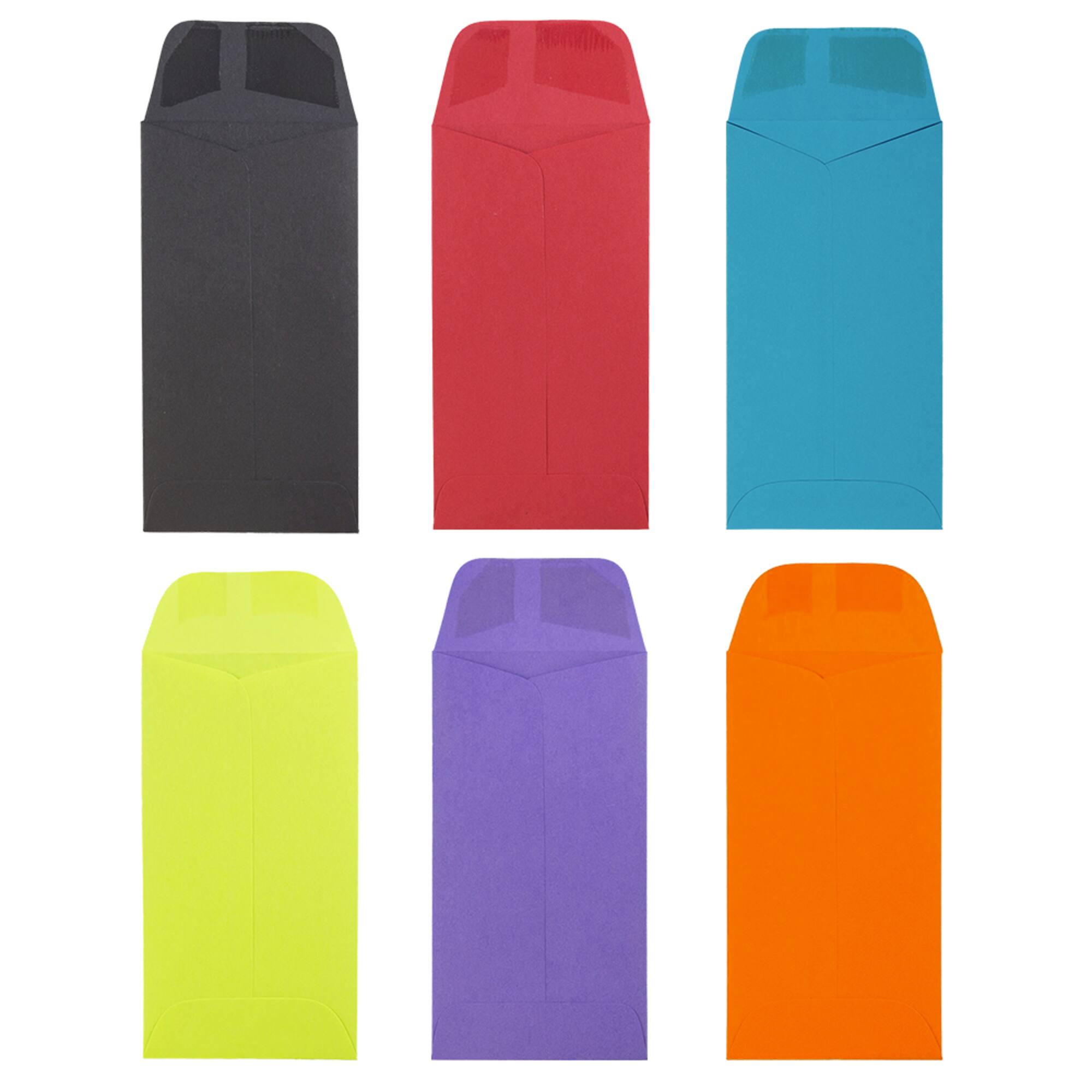 JAM Paper 3.5" x 6.5" Assorted Coin Business Envelopes, 150ct.